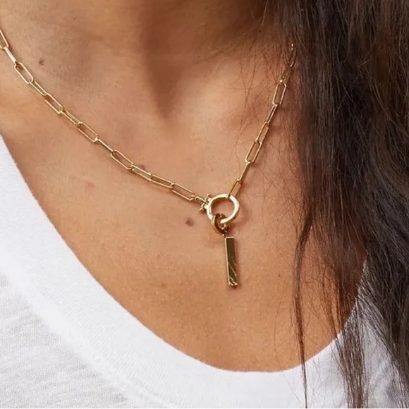 Gorjana Parker 18K Gold Plated Charm Initial I - Picture 8 of 9